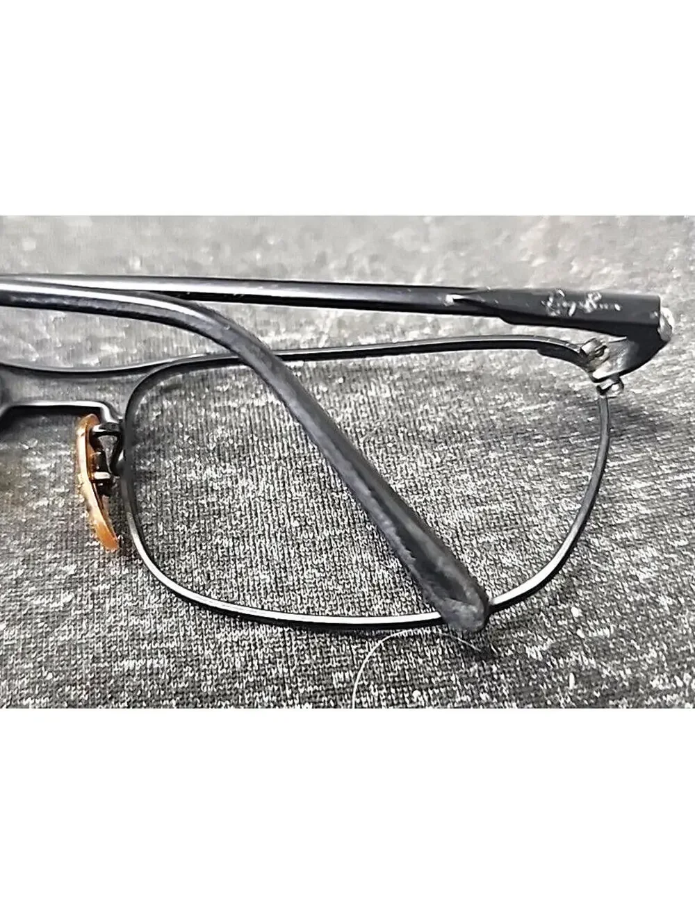 Ray Ban RB3132 006 BLACK Metal Square Sunglasses Frame 56-18 READ
